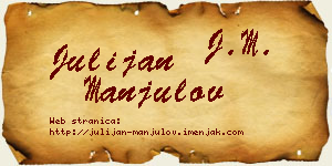Julijan Manjulov vizit kartica